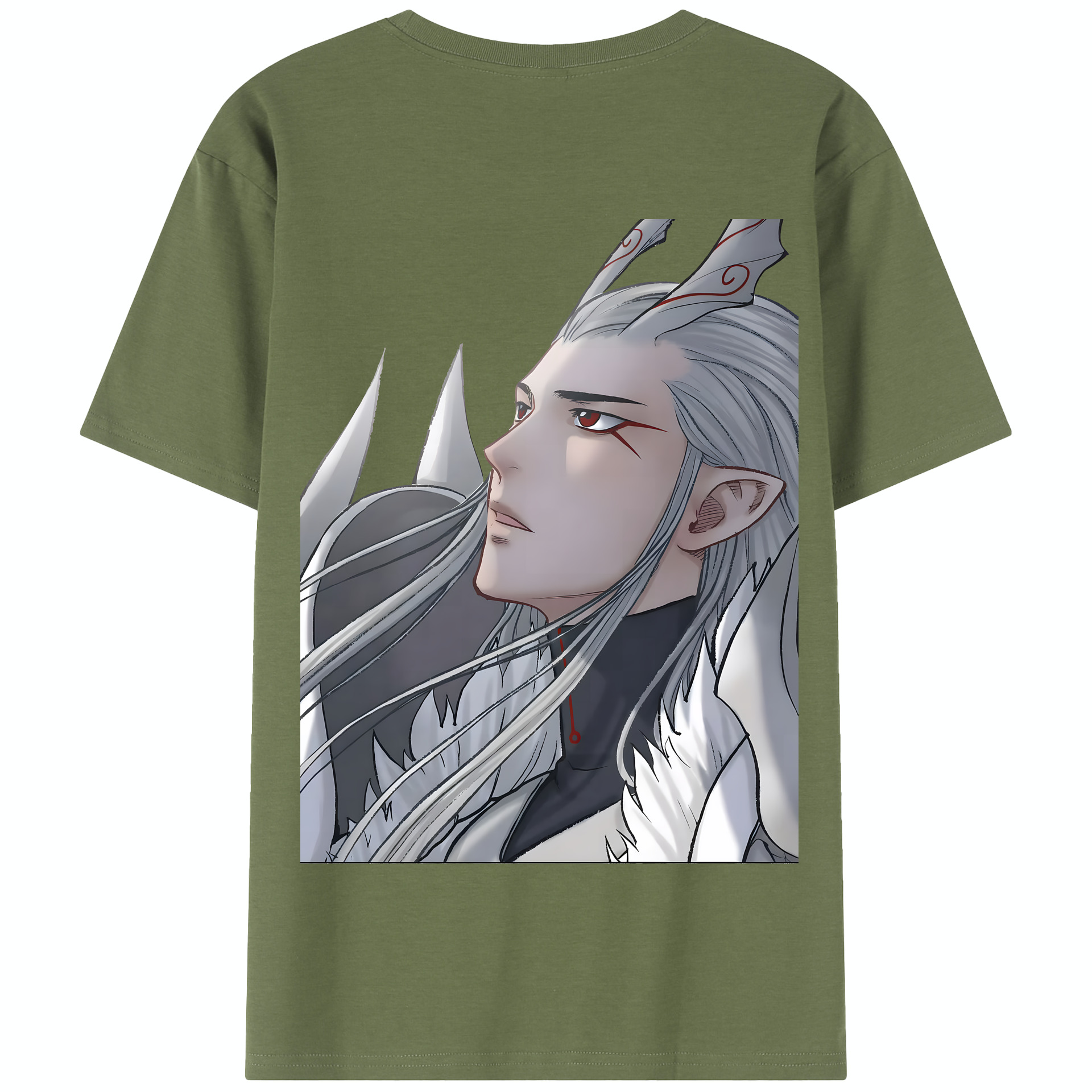 （画像用） Ne Zha 2 ナタ 魔童の大暴れ 綿100％半袖Tシャツ（背面プリント）